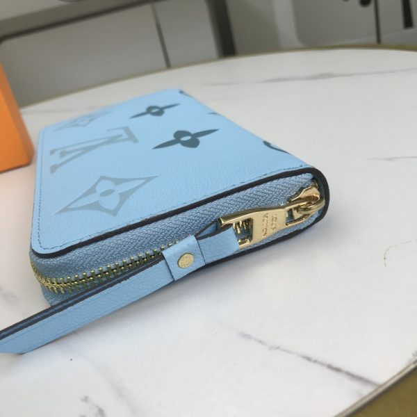 Replica LV Zippy Wallet - Pink, Blue, Brown Design - Image 8