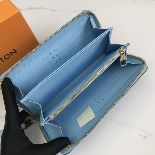 Replica LV Zippy Wallet - Pink, Blue, Brown Design - Image 9