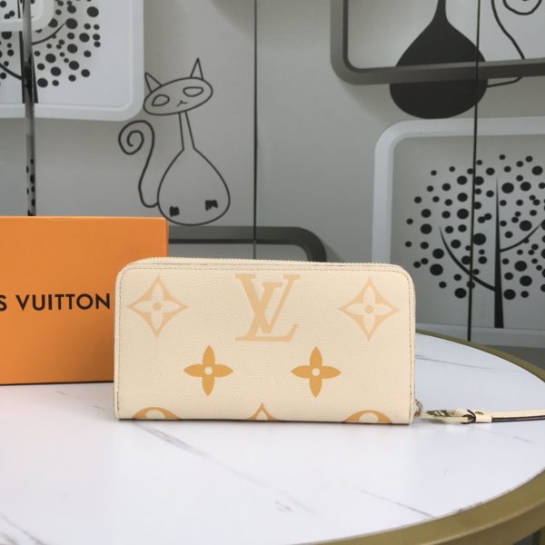 Replica LV Zippy Wallet - Pink, Blue, Brown Design - Image 10