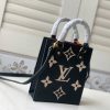 Best Replicas Bags - Replica Louis Vuitton Petit Sac Plat Black Beige Brown M57937 Shop For Best Louis Vuitton LV Replica Bags With Cheap Price