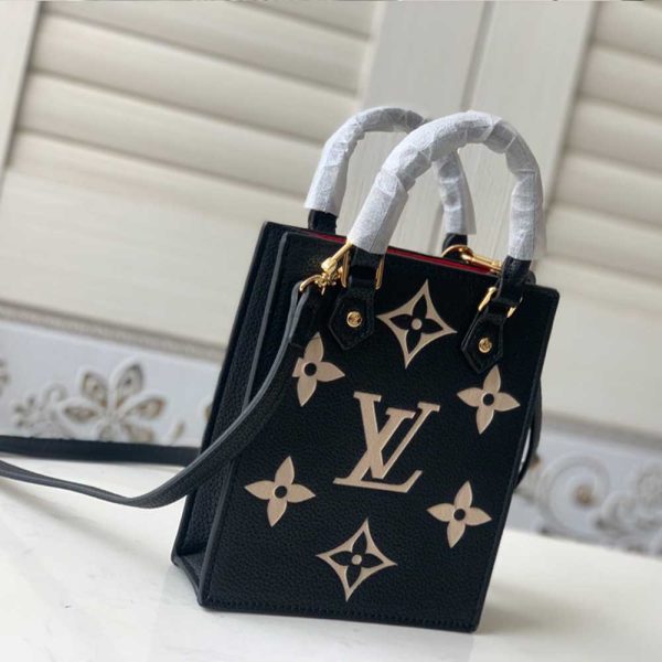 Replica Louis Vuitton Petit Sac Plat Black Beige Brown M57937 - Image 11
