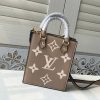 Best Replicas Bags - Replica Louis Vuitton Petit Sac Plat Black Beige Brown M57937 Shop For Best Louis Vuitton LV Replica Bags With Cheap Price