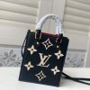 Best Replicas Bags - Replica Louis Vuitton Petit Sac Plat Black Beige Brown M57937 Shop For Best Louis Vuitton LV Replica Bags With Cheap Price