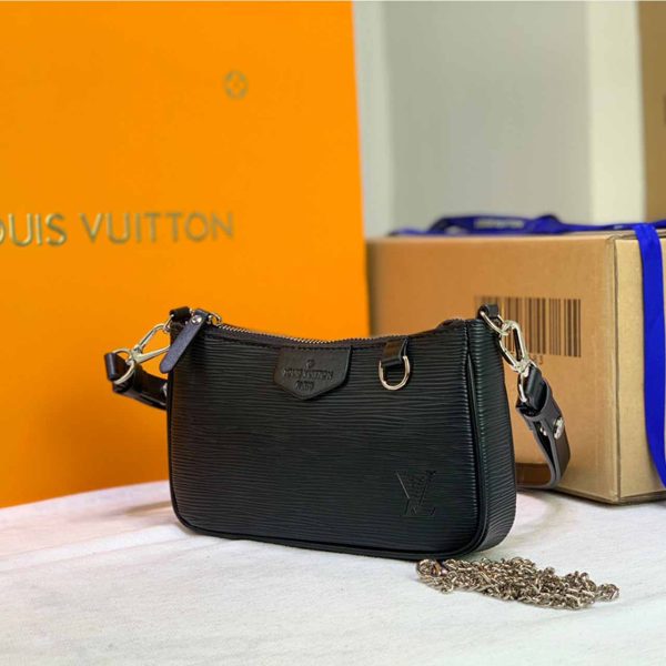 Replica LV Easy Pouch On Strap in Pink, Blue, Black, Beige - Image 9