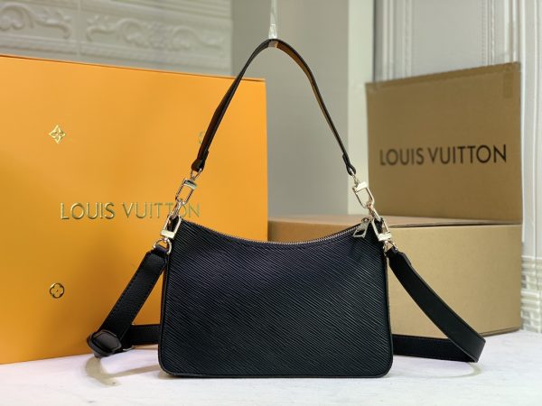 Replica Louis Vuitton Marelle Handbag in Black, White, Brown - Image 3