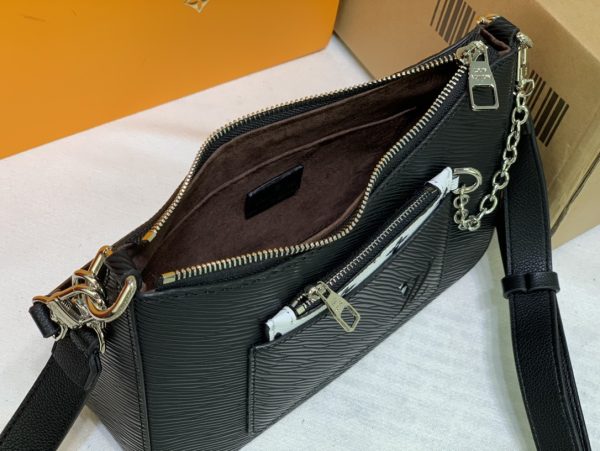 Replica Louis Vuitton Marelle Handbag in Black, White, Brown - Image 6