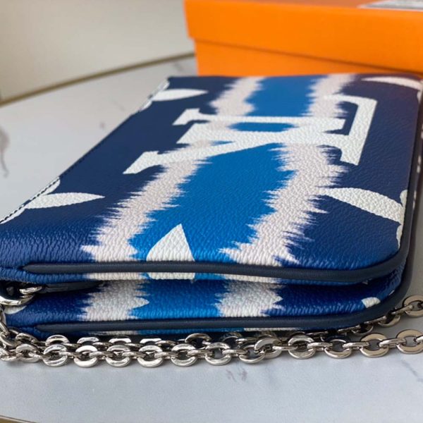 Replica LV Escale Double Zip Pochette in Pink/Red/Blue - Image 13