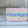 Best Replicas Bags - Replica LV Escale Double Zip Pochette in Pink/Red/Blue Shop For Best Louis Vuitton LV Replica Bags With Cheap Price