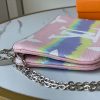 Best Replicas Bags - Replica LV Escale Double Zip Pochette in Pink/Red/Blue Shop For Best Louis Vuitton LV Replica Bags With Cheap Price