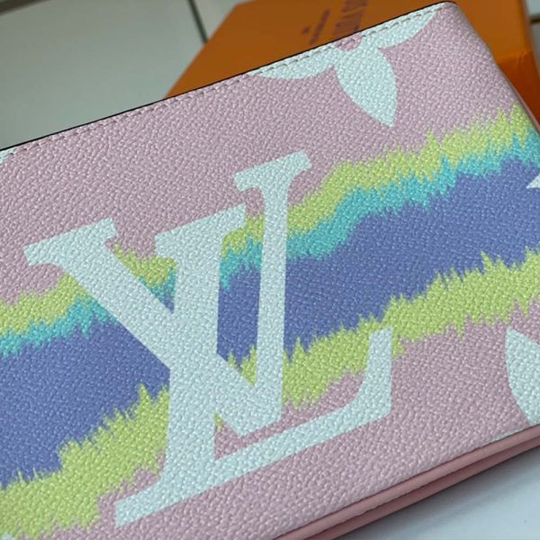 Replica LV Escale Double Zip Pochette in Pink/Red/Blue - Image 8