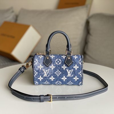 Louis Vuitton Nano Speedy Denim Replica Bag