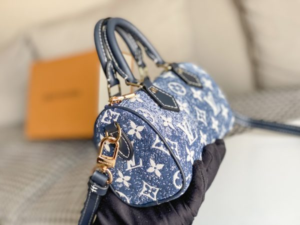 Louis Vuitton Nano Speedy Denim Replica Bag - Image 3