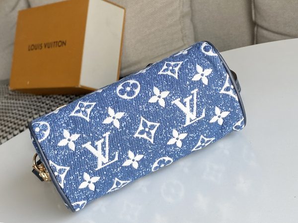 Louis Vuitton Nano Speedy Denim Replica Bag - Image 4