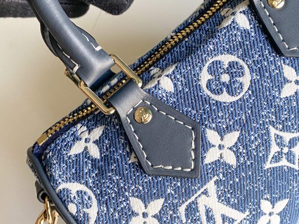 Louis Vuitton Nano Speedy Denim Replica Bag - Image 7
