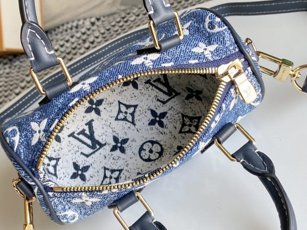 Louis Vuitton Nano Speedy Denim Replica Bag - Image 8