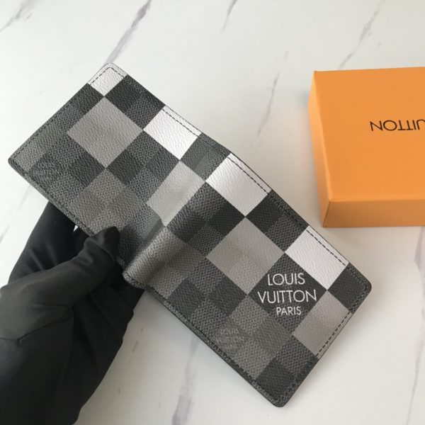 Replica LV Multiple Wallet N40414 White/Blue/Orange Design - Image 13