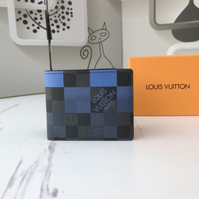 Replica LV Multiple Wallet N40414 White/Blue/Orange Design