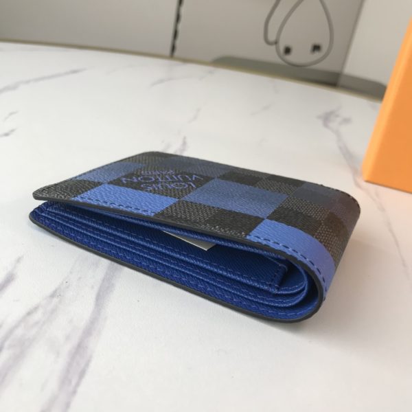 Replica LV Multiple Wallet N40414 White/Blue/Orange Design - Image 4
