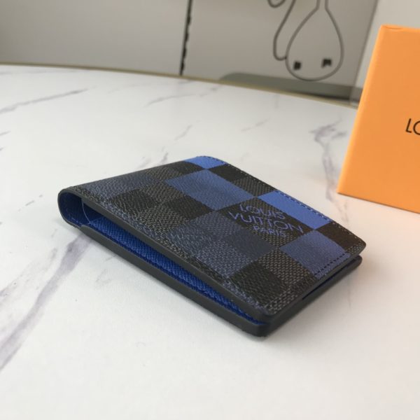 Replica LV Multiple Wallet N40414 White/Blue/Orange Design - Image 5