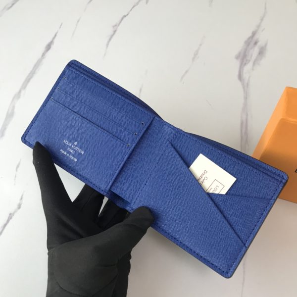 Replica LV Multiple Wallet N40414 White/Blue/Orange Design - Image 8