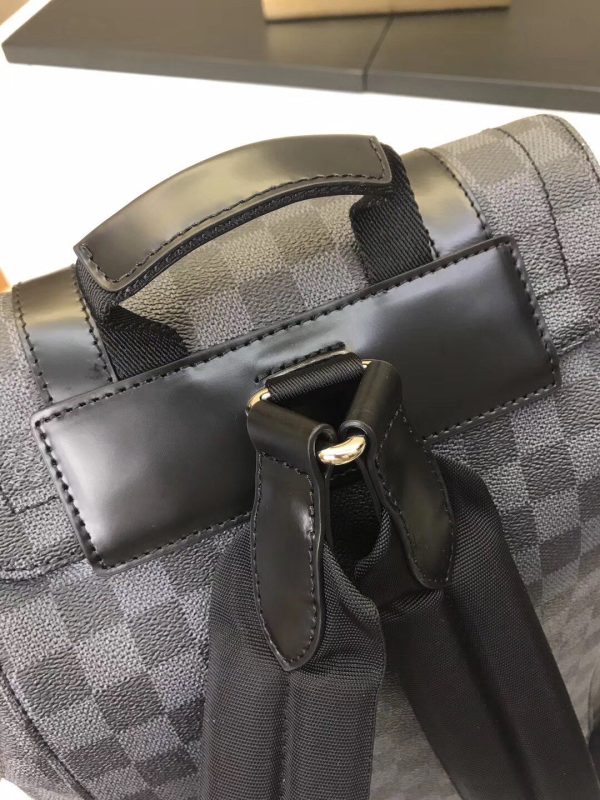 Replica LV Christopher PM N41379 Black Plaid Bag - Image 7