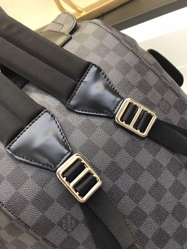 Replica LV Christopher PM N41379 Black Plaid Bag - Image 2