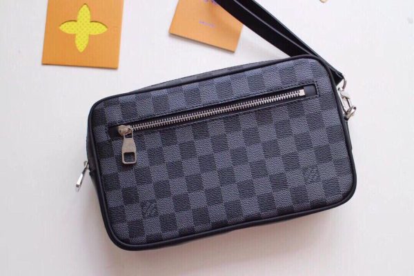 Replica Louis Vuitton Kasai Clutch in Black & Brown - Image 8