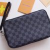 Best Replicas Bags - Replica Louis Vuitton Kasai Clutch in Black & Brown Shop For Best Louis Vuitton LV Replica Bags With Cheap Price