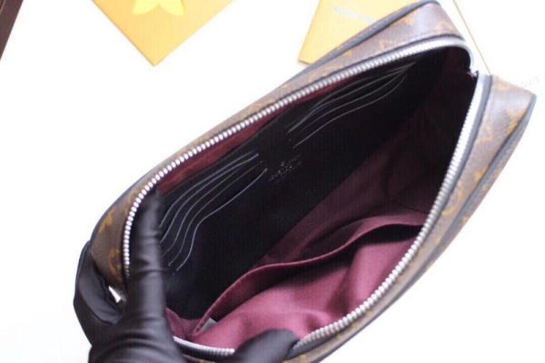 Replica Louis Vuitton Kasai Clutch in Black & Brown - Image 3