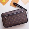 Best Replicas Bags - Replica Louis Vuitton Kasai Clutch in Black & Brown Shop For Best Louis Vuitton LV Replica Bags With Cheap Price
