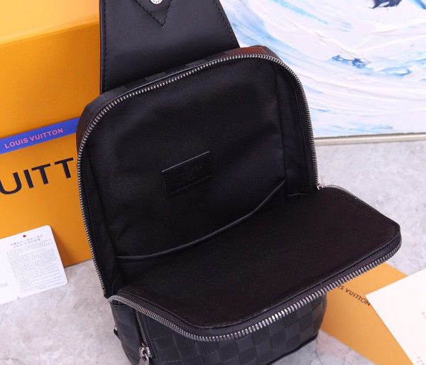 Replica Louis Vuitton Avenue Sling Bag Black N41720 - Image 6
