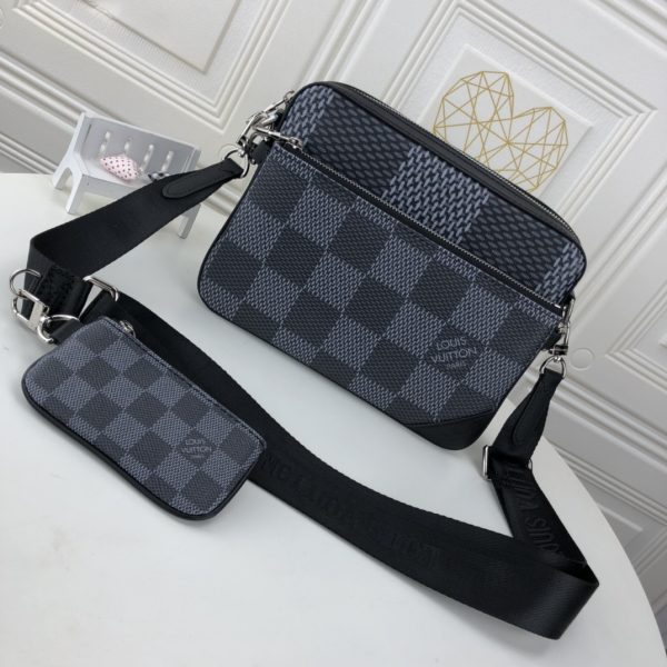 Replica LV Trio Messenger Bag Black/Grey N50017 - Image 7