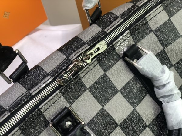 Replica LV Keepall Bandouliere 45 Green & Black Travel Bag - Image 10