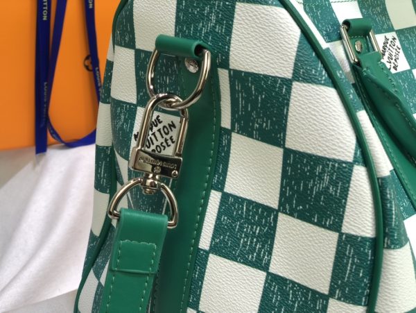 Replica LV Keepall Bandouliere 45 Green & Black Travel Bag - Image 4