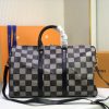 Best Replicas Bags - Replica LV Keepall Bandouliere 45 Green & Black Travel Bag Shop For Best Louis Vuitton LV Replica Bags With Cheap Price