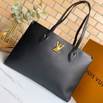 Replica LV Lockme Shopper M57346 - Beige/Black/Green