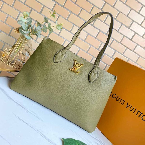 Replica LV Lockme Shopper M57346 - Beige/Black/Green - Image 17