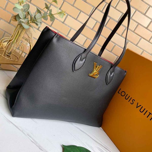 Replica LV Lockme Shopper M57346 - Beige/Black/Green - Image 2