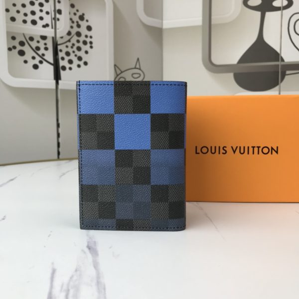 LV Replica Passport Cover in White, Blue & Orange - Style N60410 - Image 2