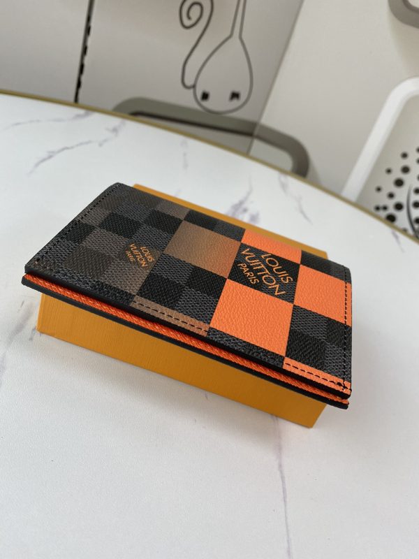 LV Replica Passport Cover in White, Blue & Orange - Style N60410 - Image 15