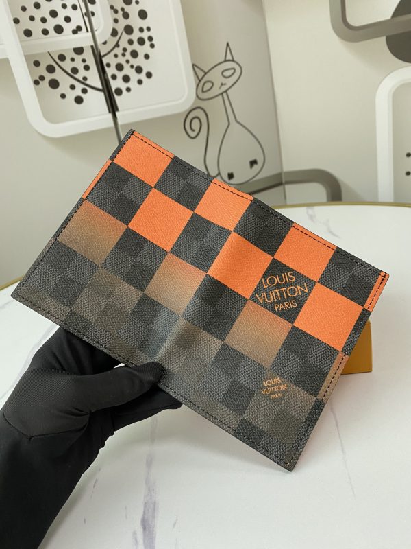 LV Replica Passport Cover in White, Blue & Orange - Style N60410 - Image 16