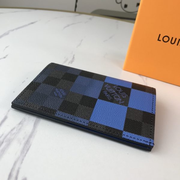 LV Replica Passport Cover in White, Blue & Orange - Style N60410 - Image 3