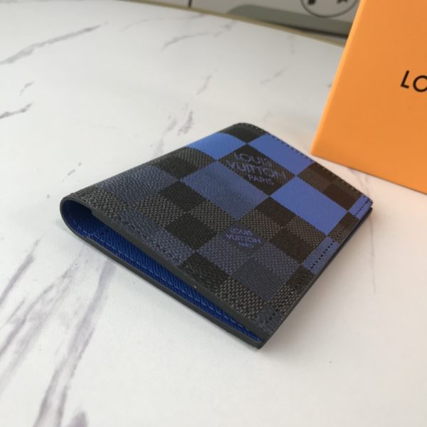 LV Replica Passport Cover in White, Blue & Orange - Style N60410 - Image 4