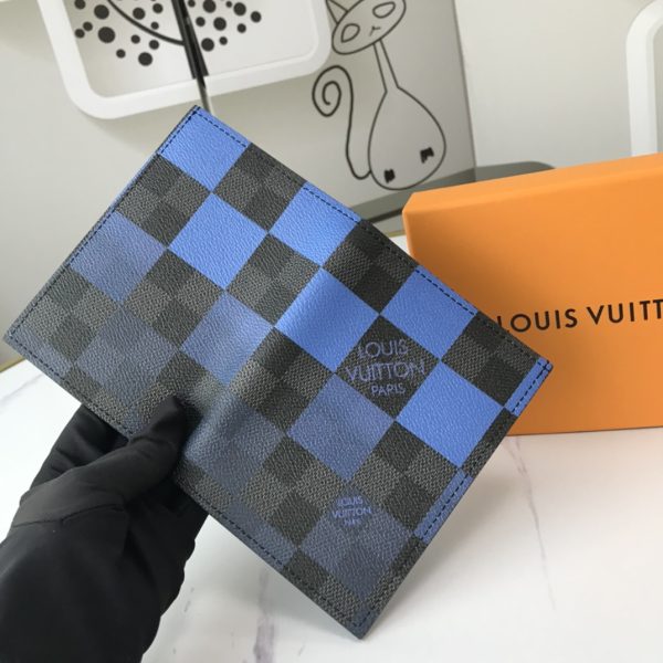 LV Replica Passport Cover in White, Blue & Orange - Style N60410 - Image 5