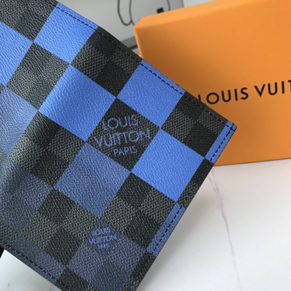 LV Replica Passport Cover in White, Blue & Orange - Style N60410 - Image 6