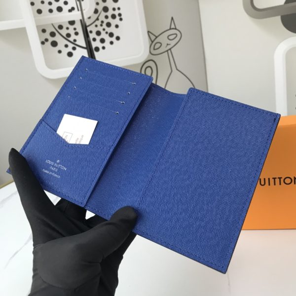 LV Replica Passport Cover in White, Blue & Orange - Style N60410 - Image 7