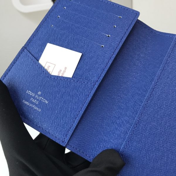 LV Replica Passport Cover in White, Blue & Orange - Style N60410 - Image 8