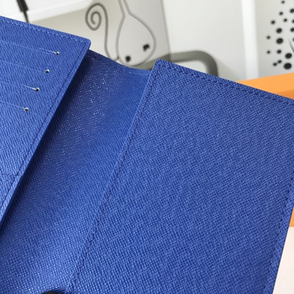 LV Replica Passport Cover in White, Blue & Orange - Style N60410 - Image 9