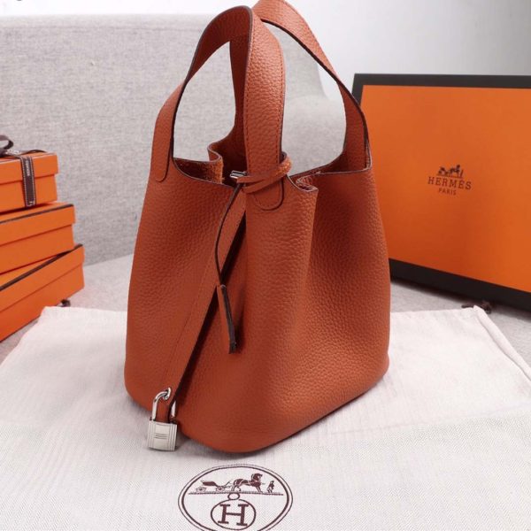 Replica Hermes Picotin Lock Bag 22Cm & 18Cm - Blue, Orange, Pink - Image 22