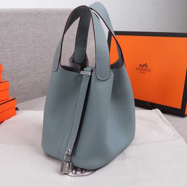Replica Hermes Picotin Lock Bag 22Cm & 18Cm - Blue, Orange, Pink - Image 9